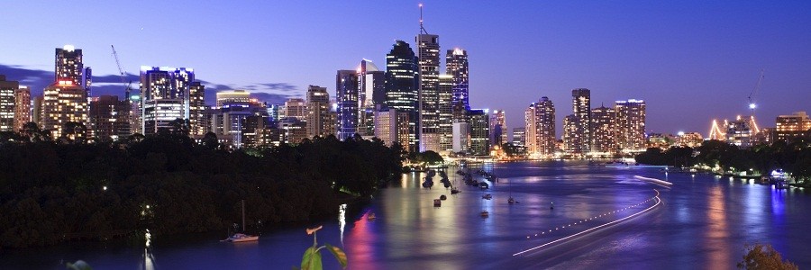 Brisbane City Skyline during Blue Hour Brisbane City Skyline during Blue Hour